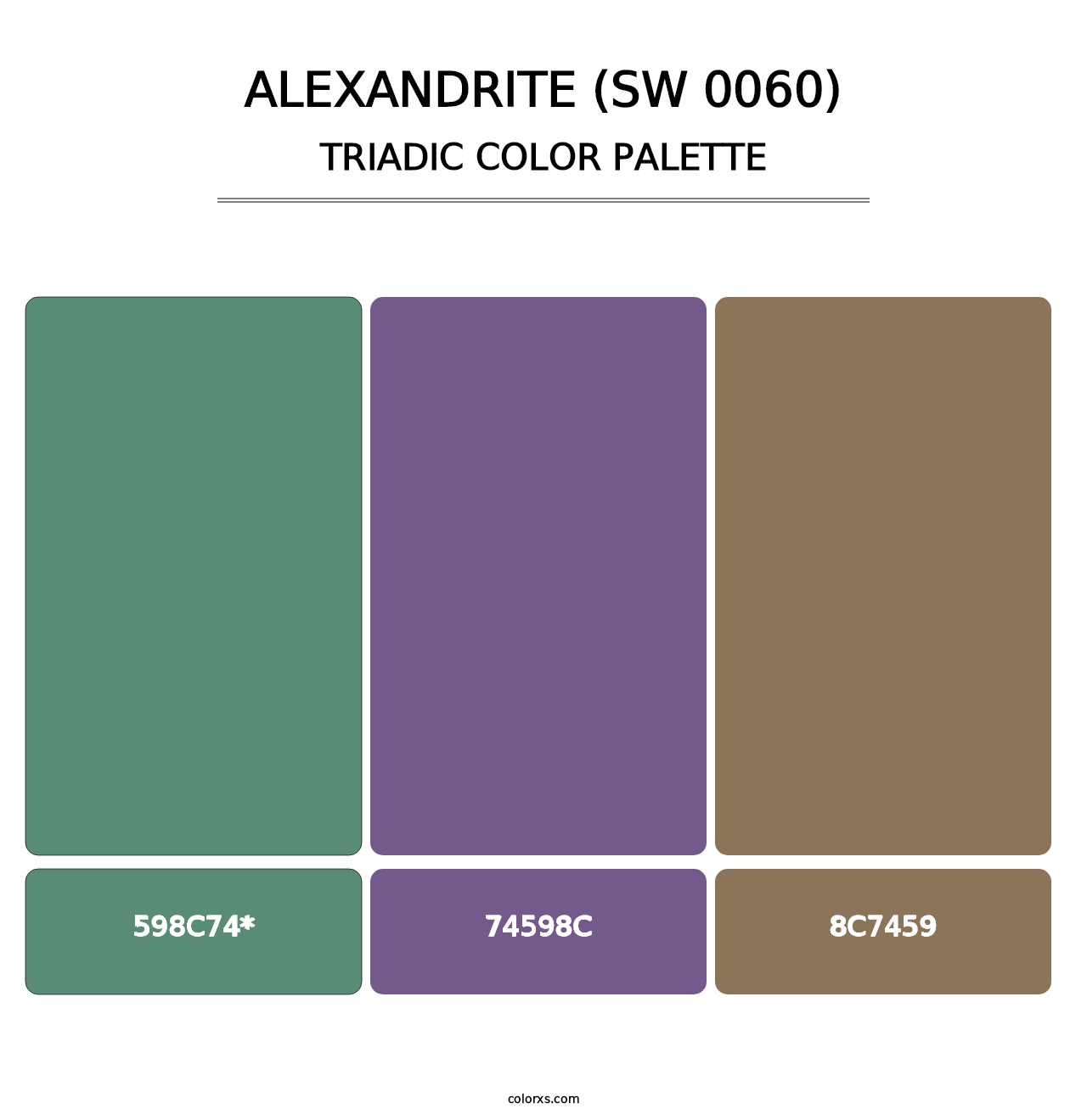 Alexandrite (SW 0060) - Triadic Color Palette