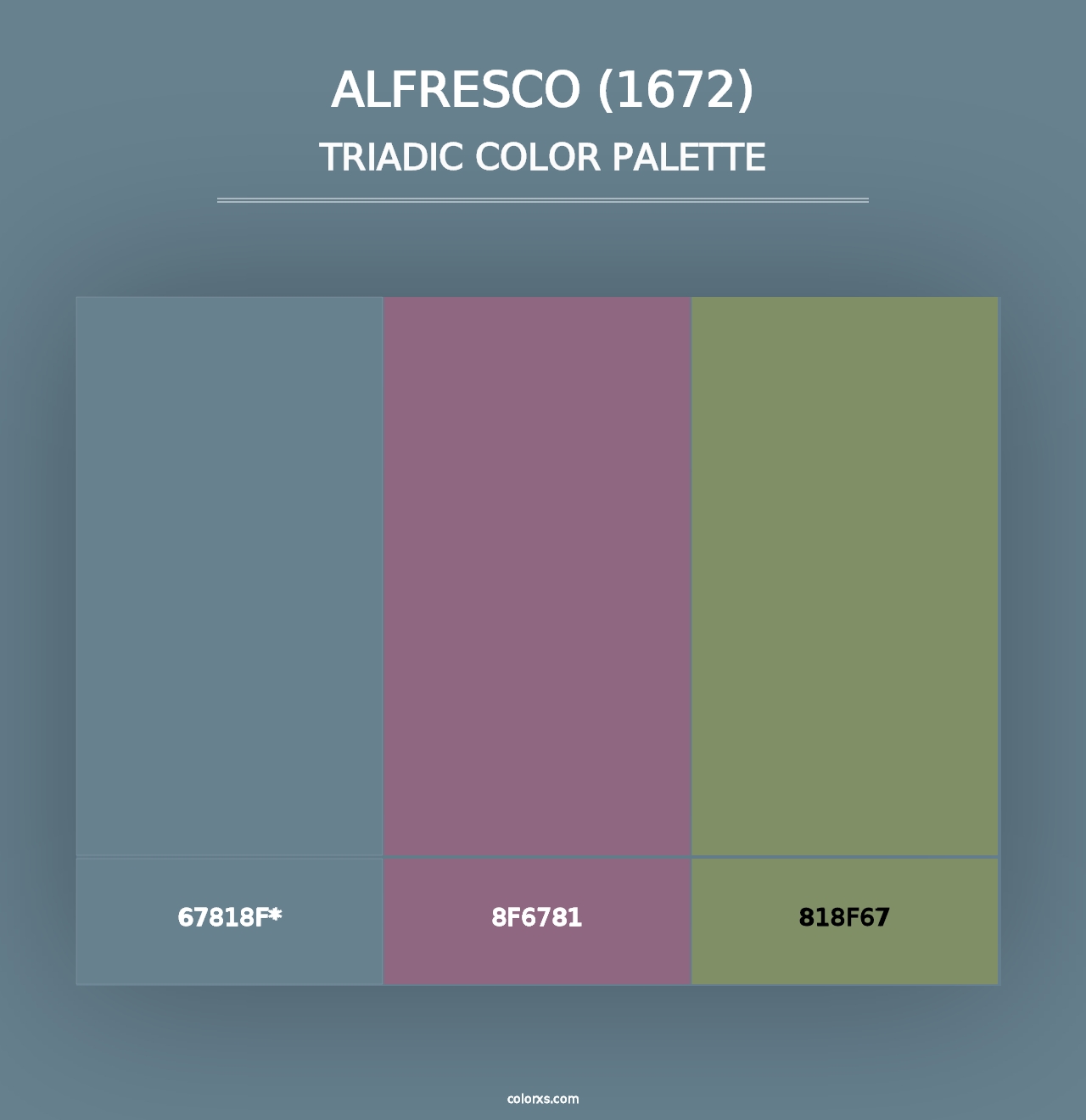 Alfresco (1672) - Triadic Color Palette