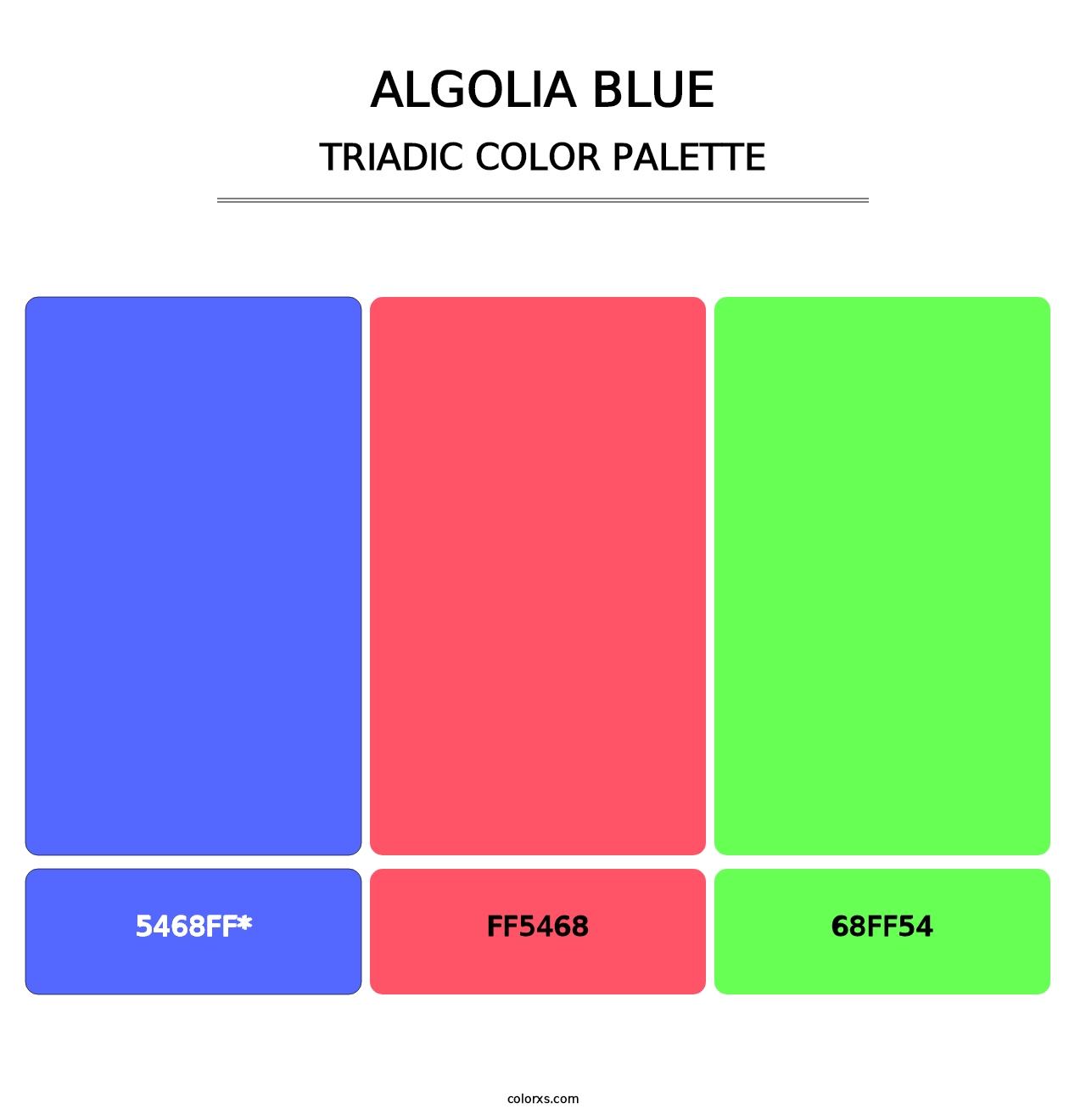 Algolia Blue - Triadic Color Palette