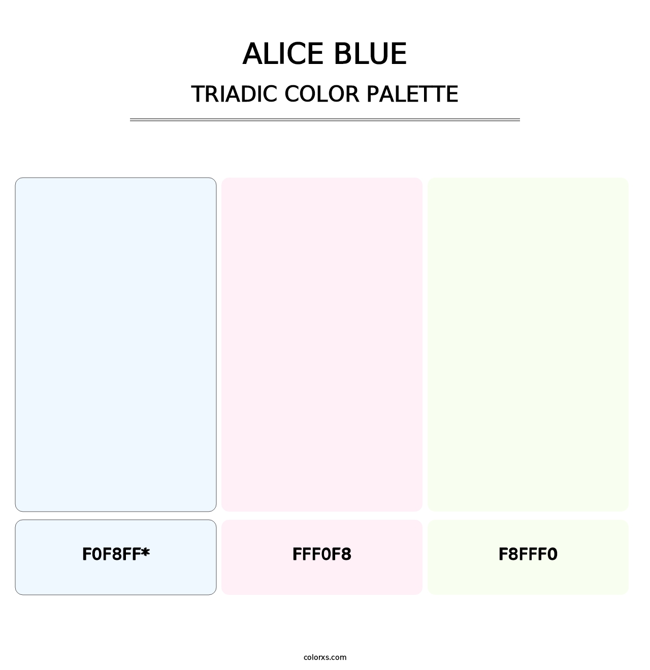 Alice blue - Triadic Color Palette