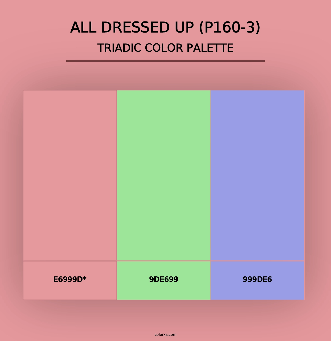 All Dressed Up (P160-3) - Triadic Color Palette