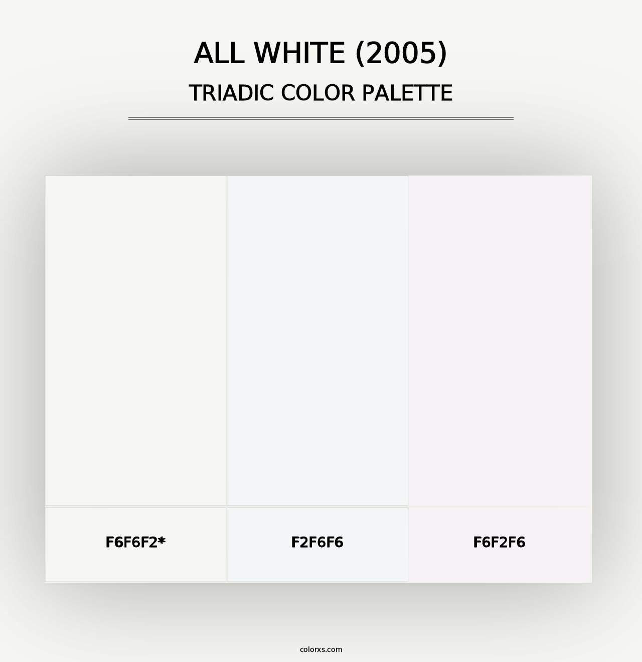 All White (2005) - Triadic Color Palette