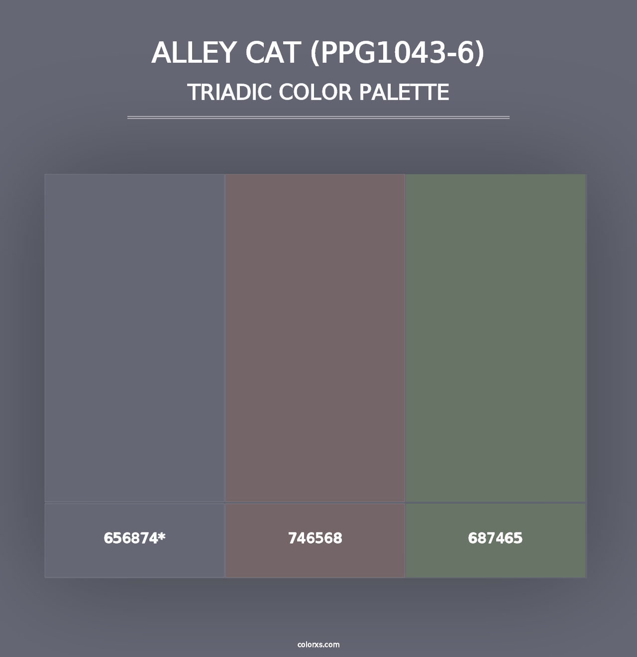 Alley Cat (PPG1043-6) - Triadic Color Palette