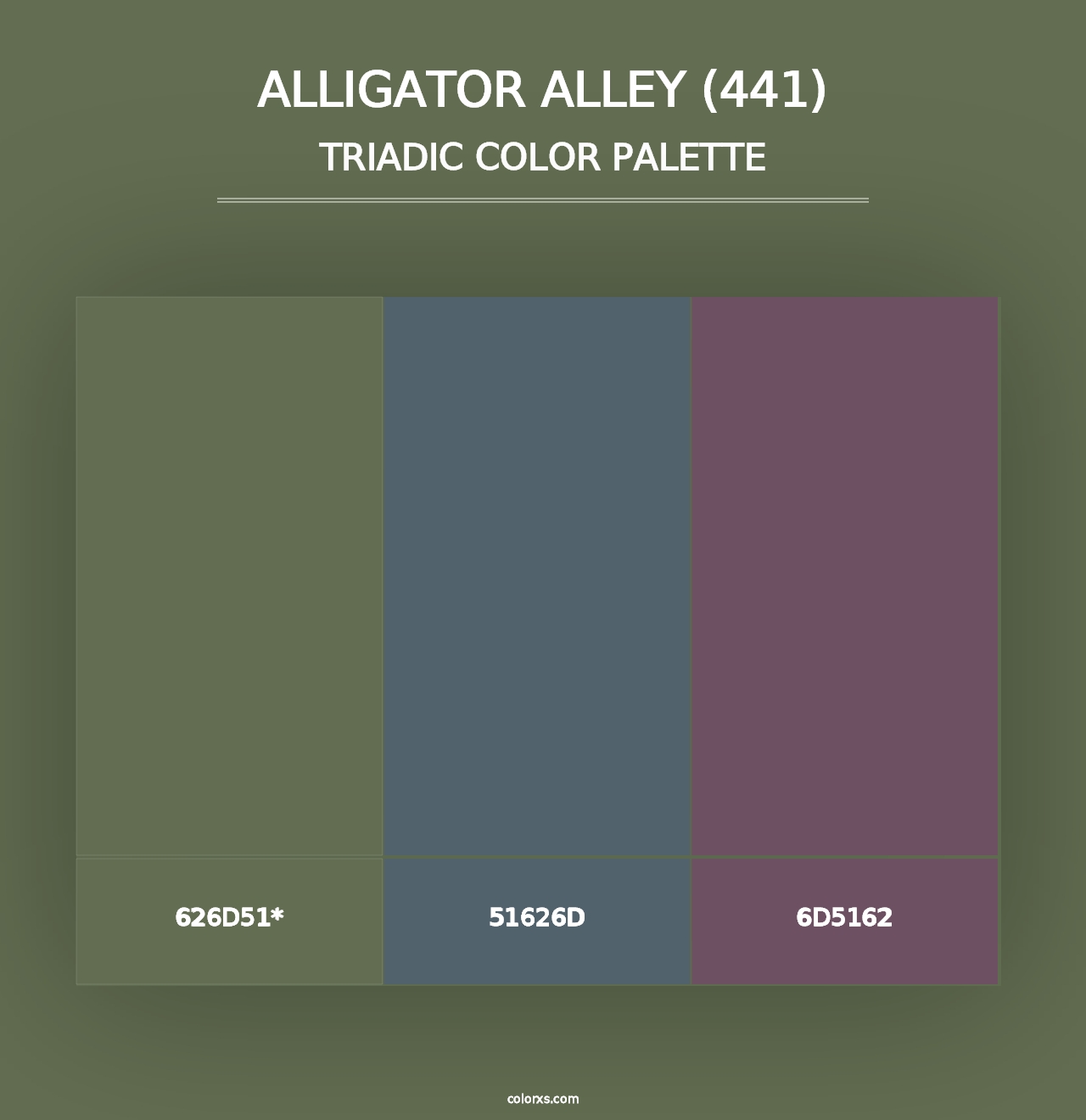 Alligator Alley (441) - Triadic Color Palette