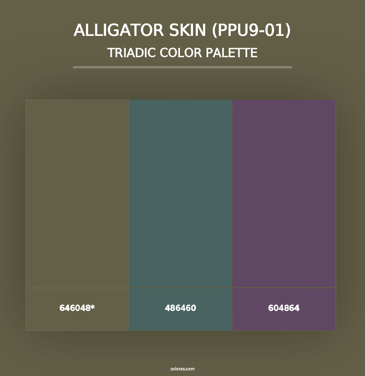 Alligator Skin (PPU9-01) - Triadic Color Palette