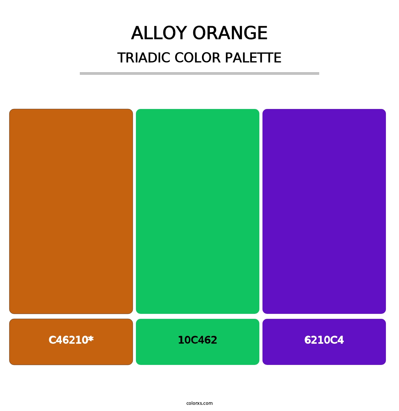 Alloy Orange - Triadic Color Palette