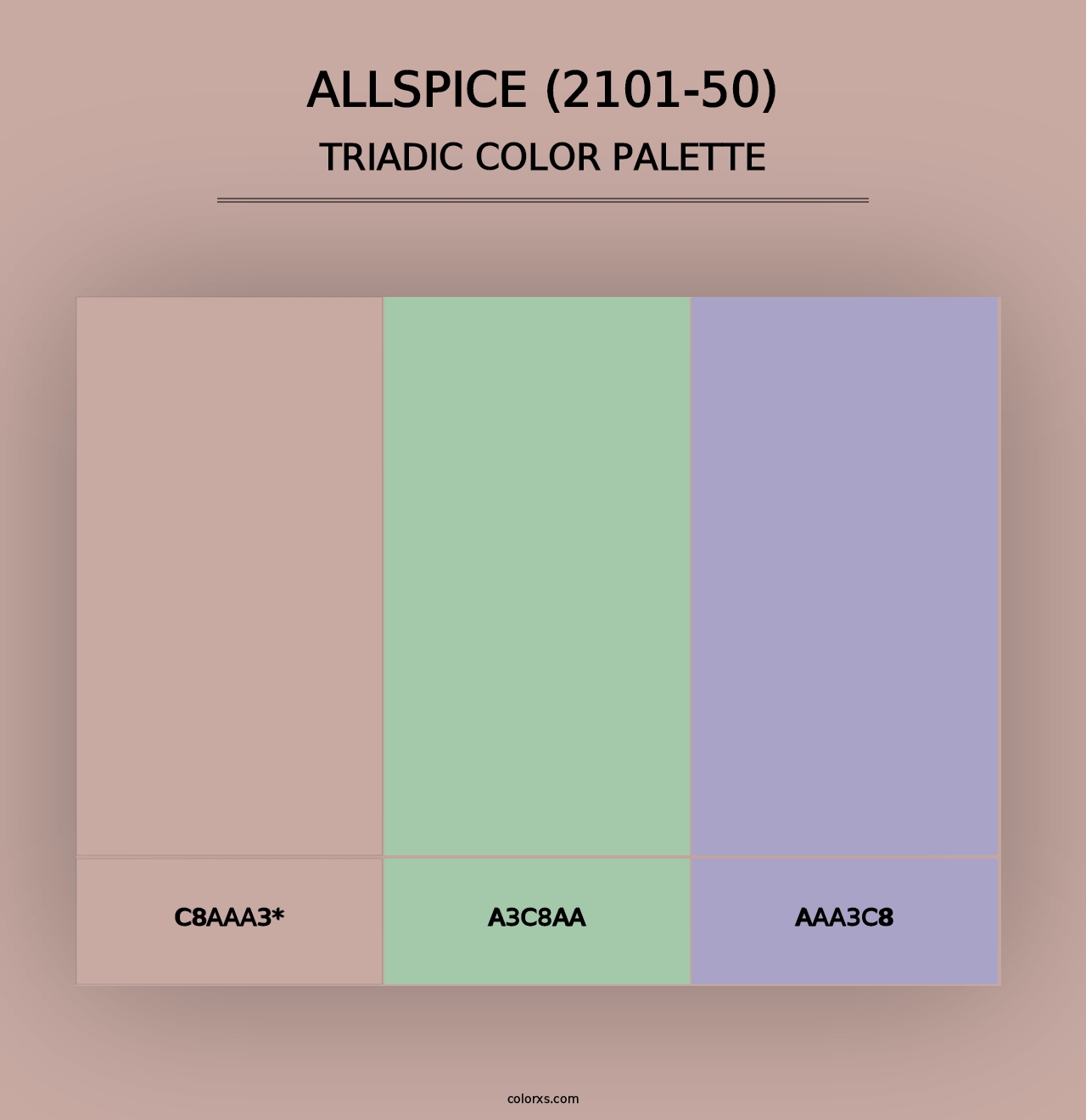 Allspice (2101-50) - Triadic Color Palette