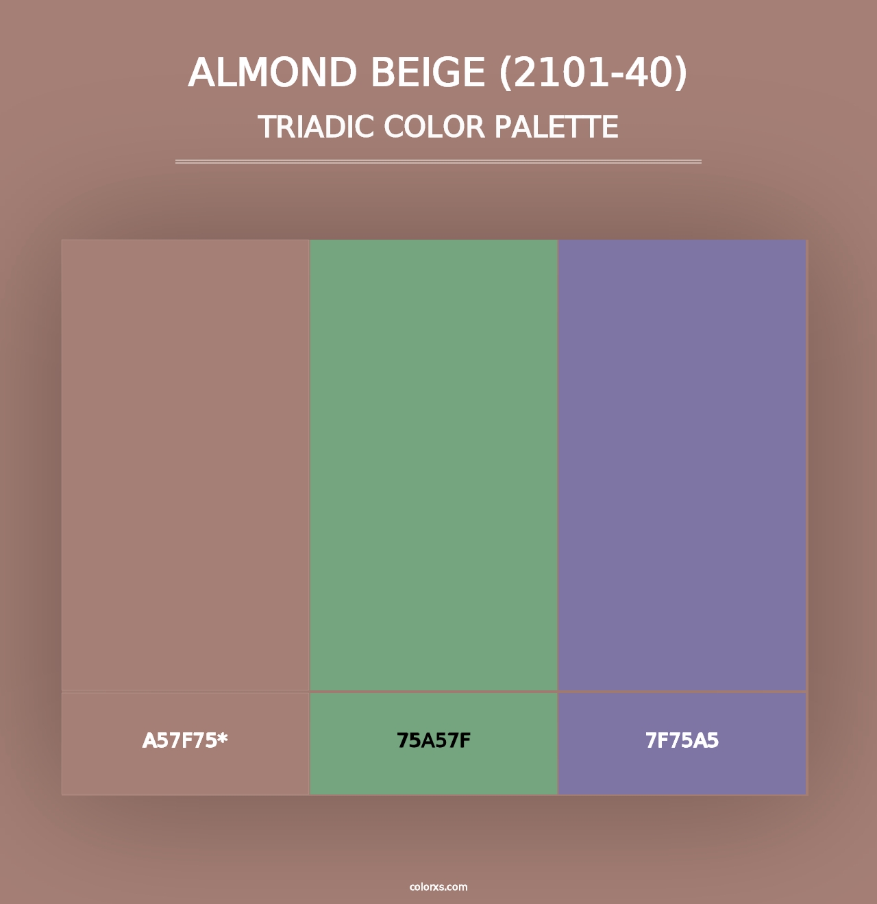 Almond Beige (2101-40) - Triadic Color Palette