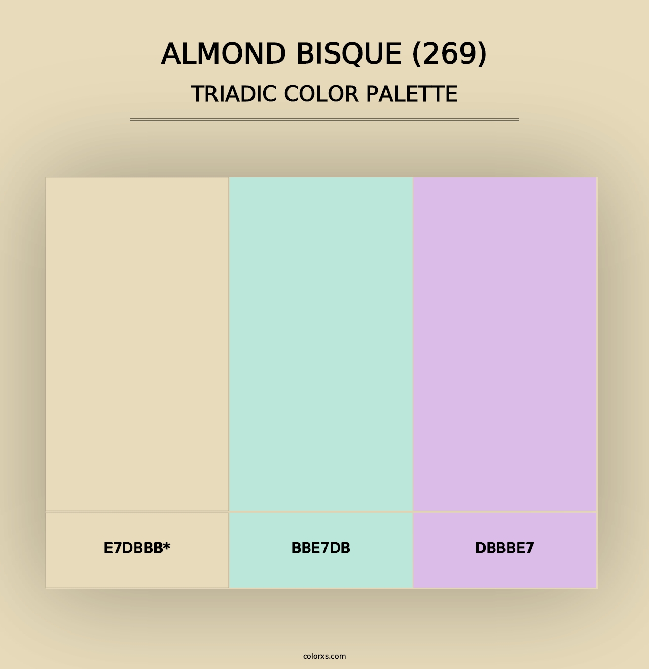 Almond Bisque (269) - Triadic Color Palette