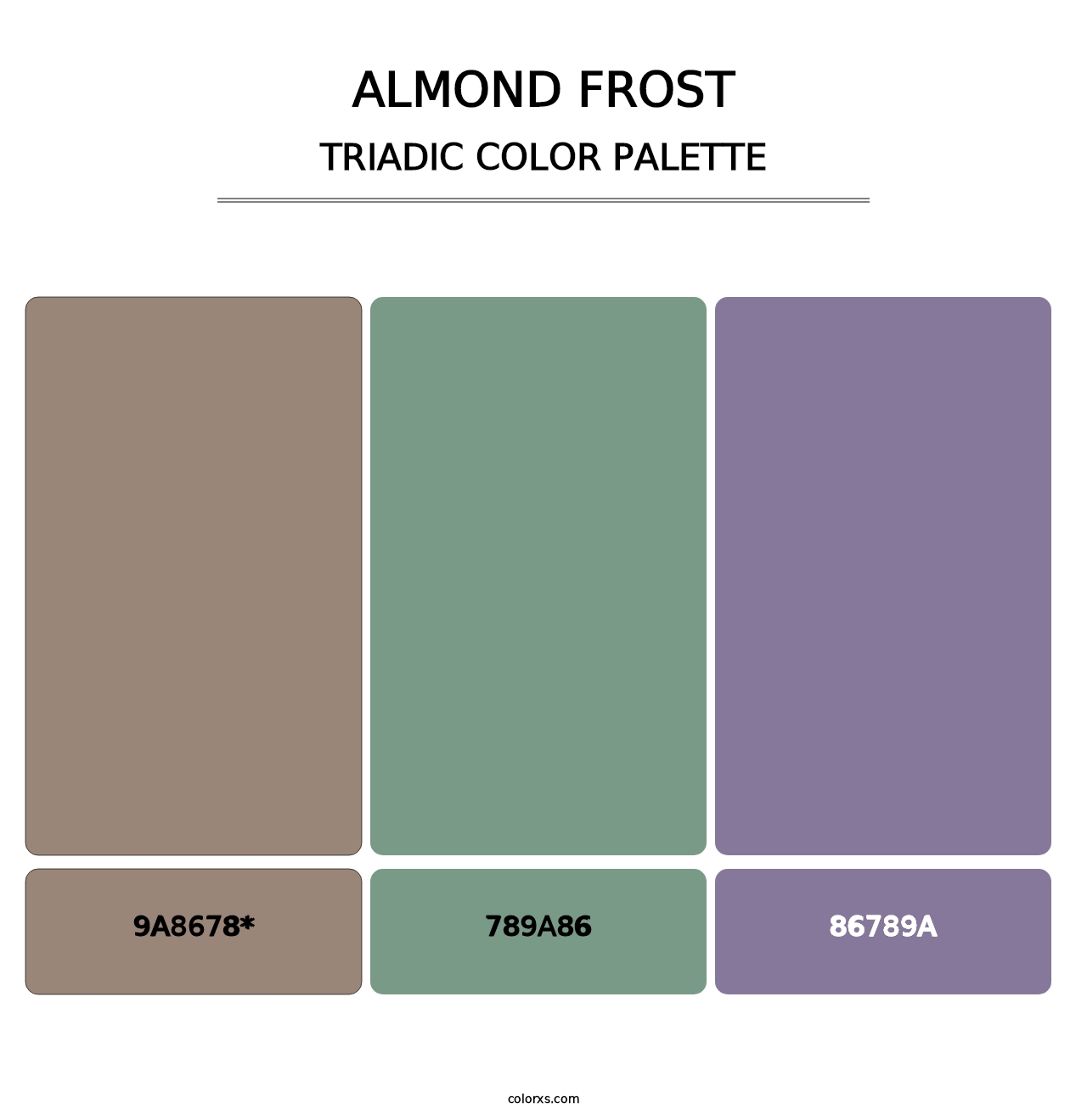Almond Frost - Triadic Color Palette