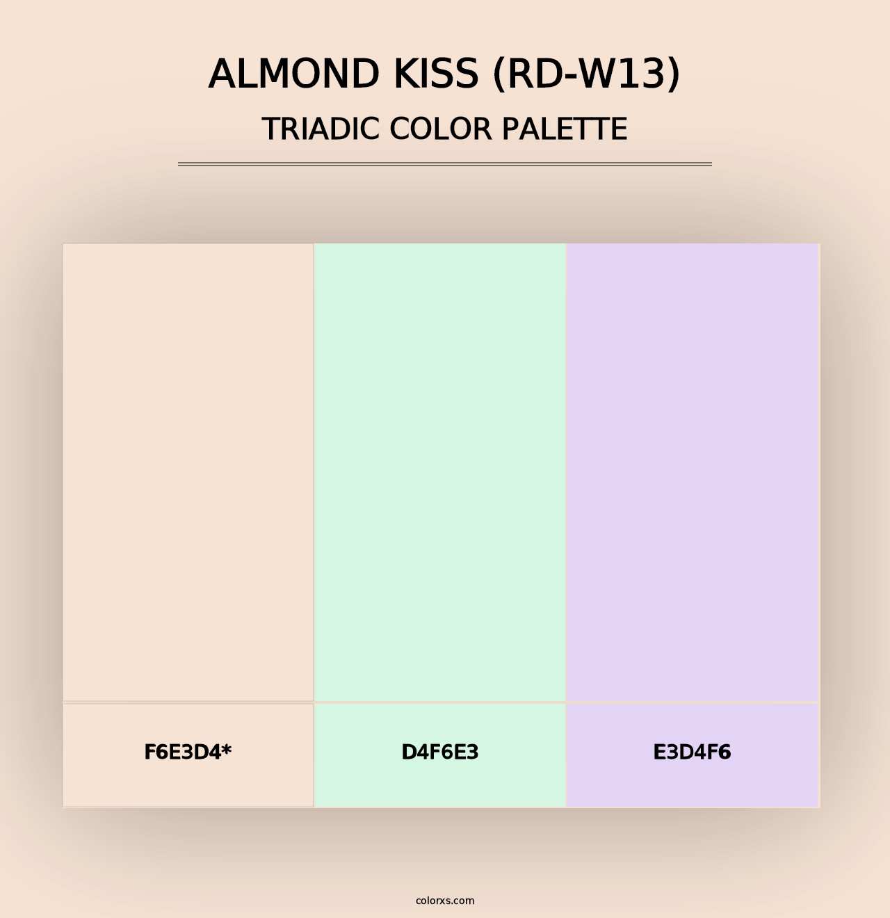 Almond Kiss (RD-W13) - Triadic Color Palette