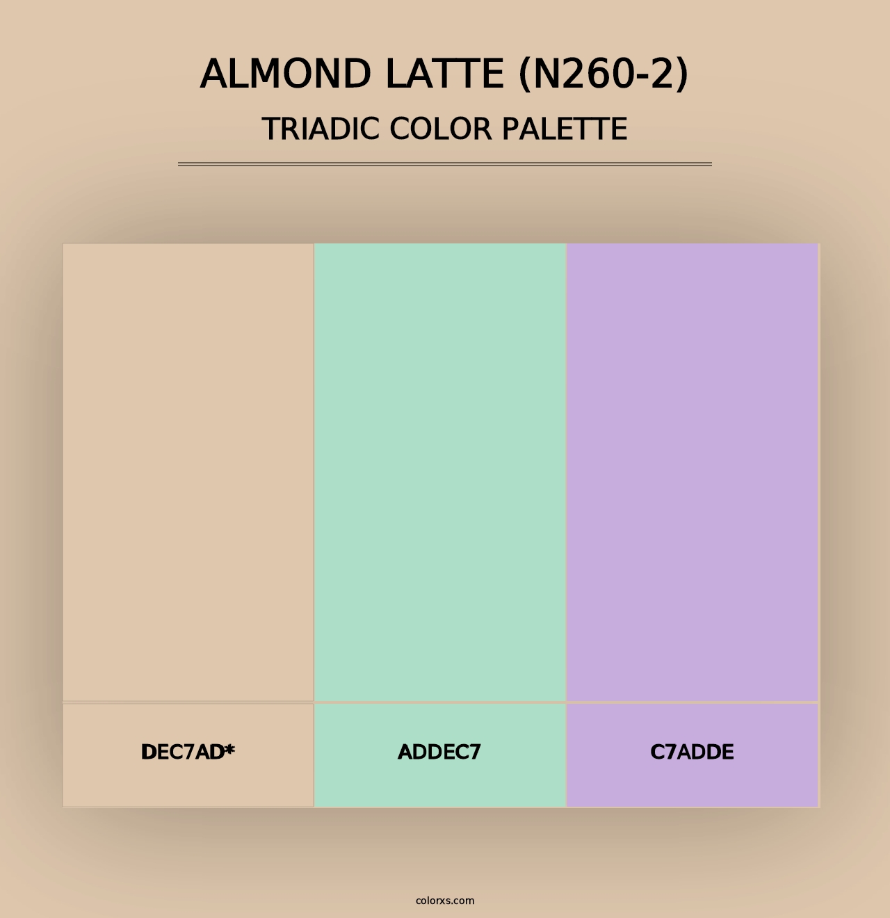 Almond Latte (N260-2) - Triadic Color Palette