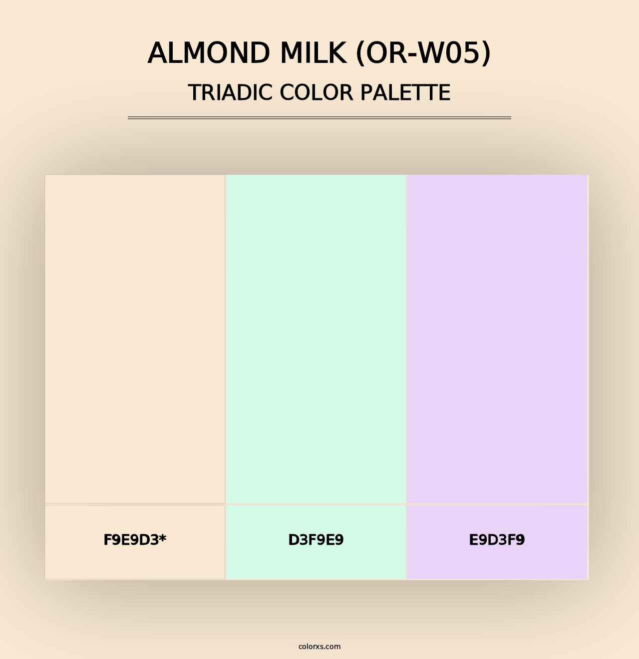 Almond Milk (OR-W05) - Triadic Color Palette