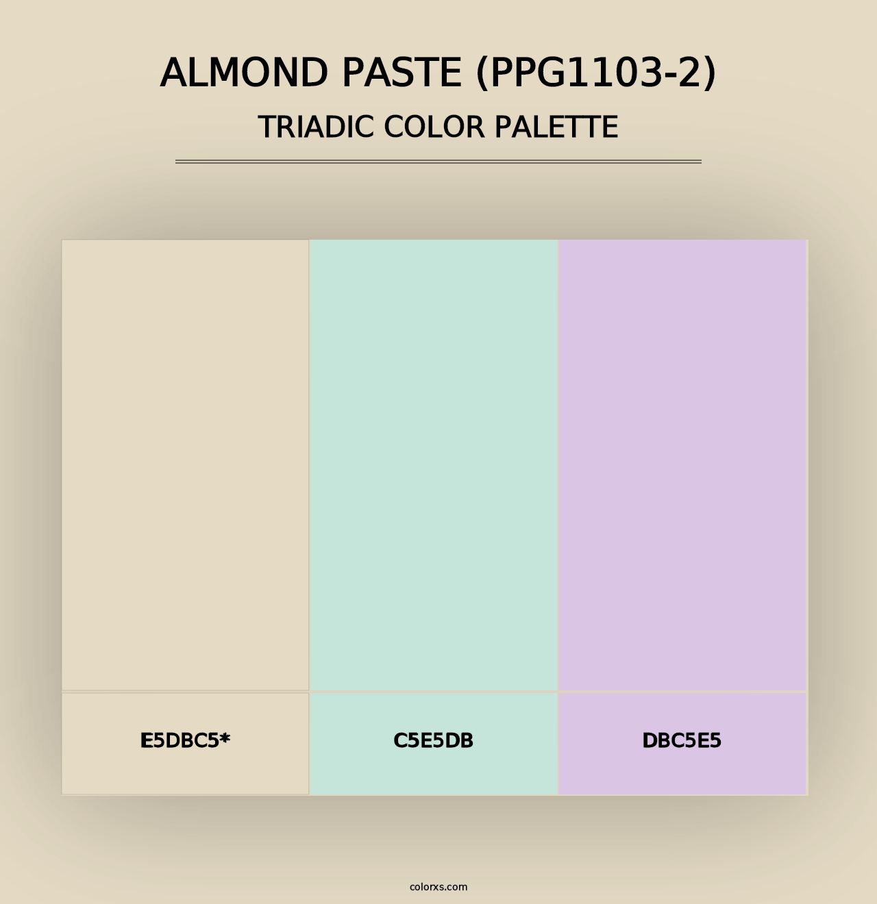 Almond Paste (PPG1103-2) - Triadic Color Palette