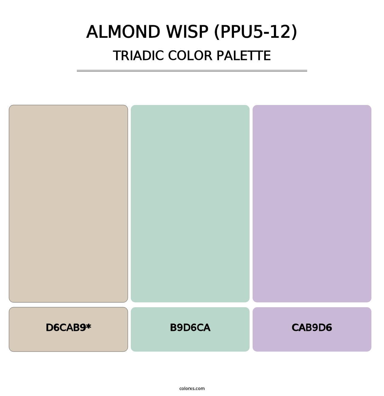 Almond Wisp (PPU5-12) - Triadic Color Palette