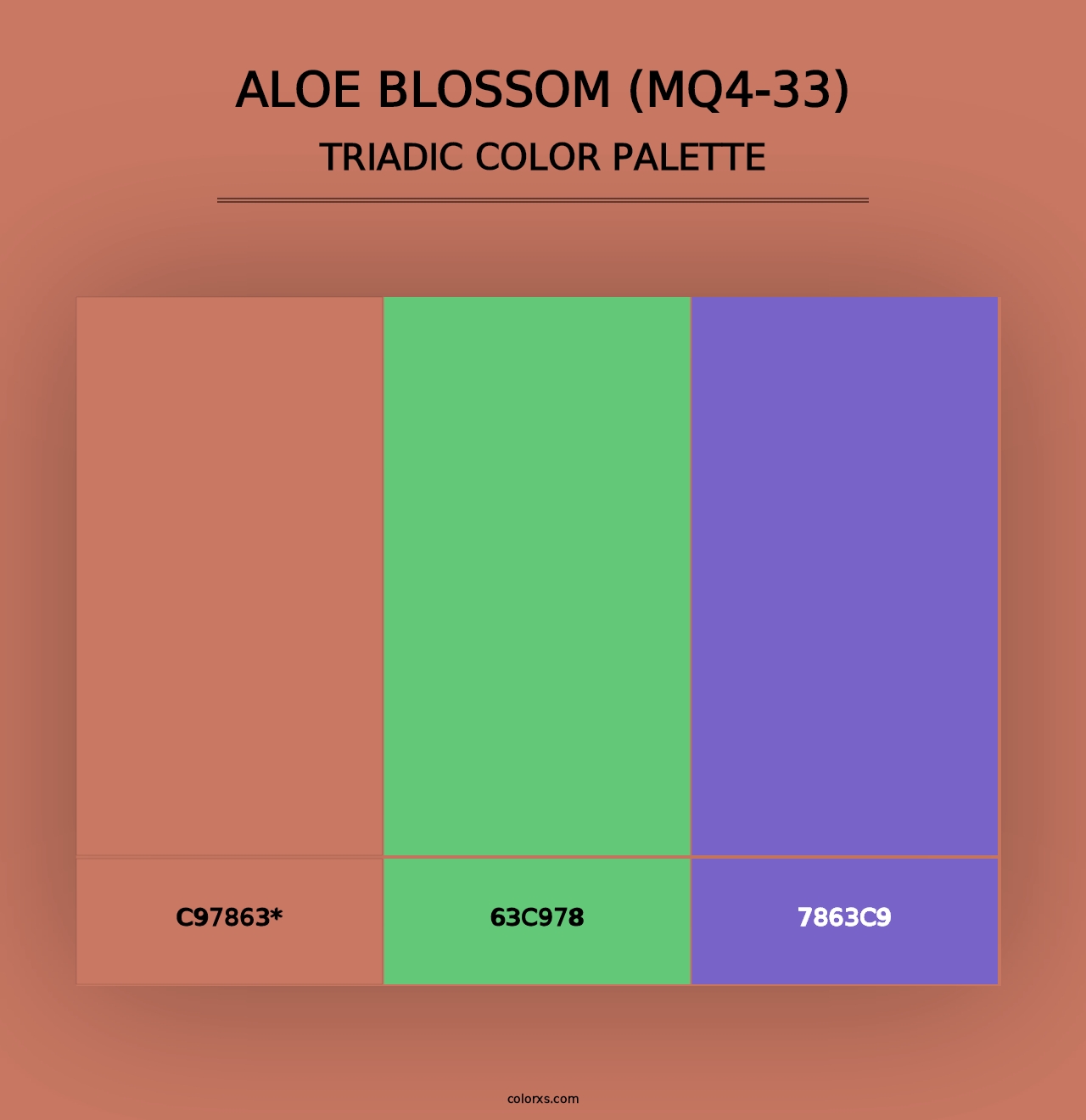 Aloe Blossom (MQ4-33) - Triadic Color Palette