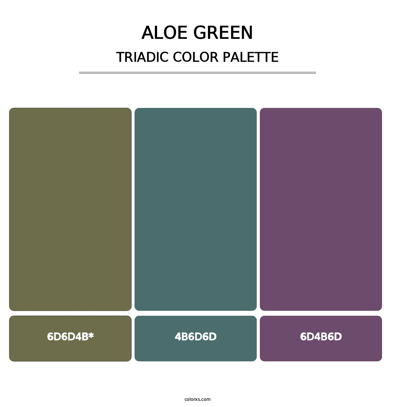 Aloe Green - Triadic Color Palette