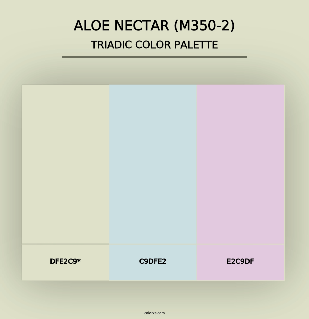 Aloe Nectar (M350-2) - Triadic Color Palette