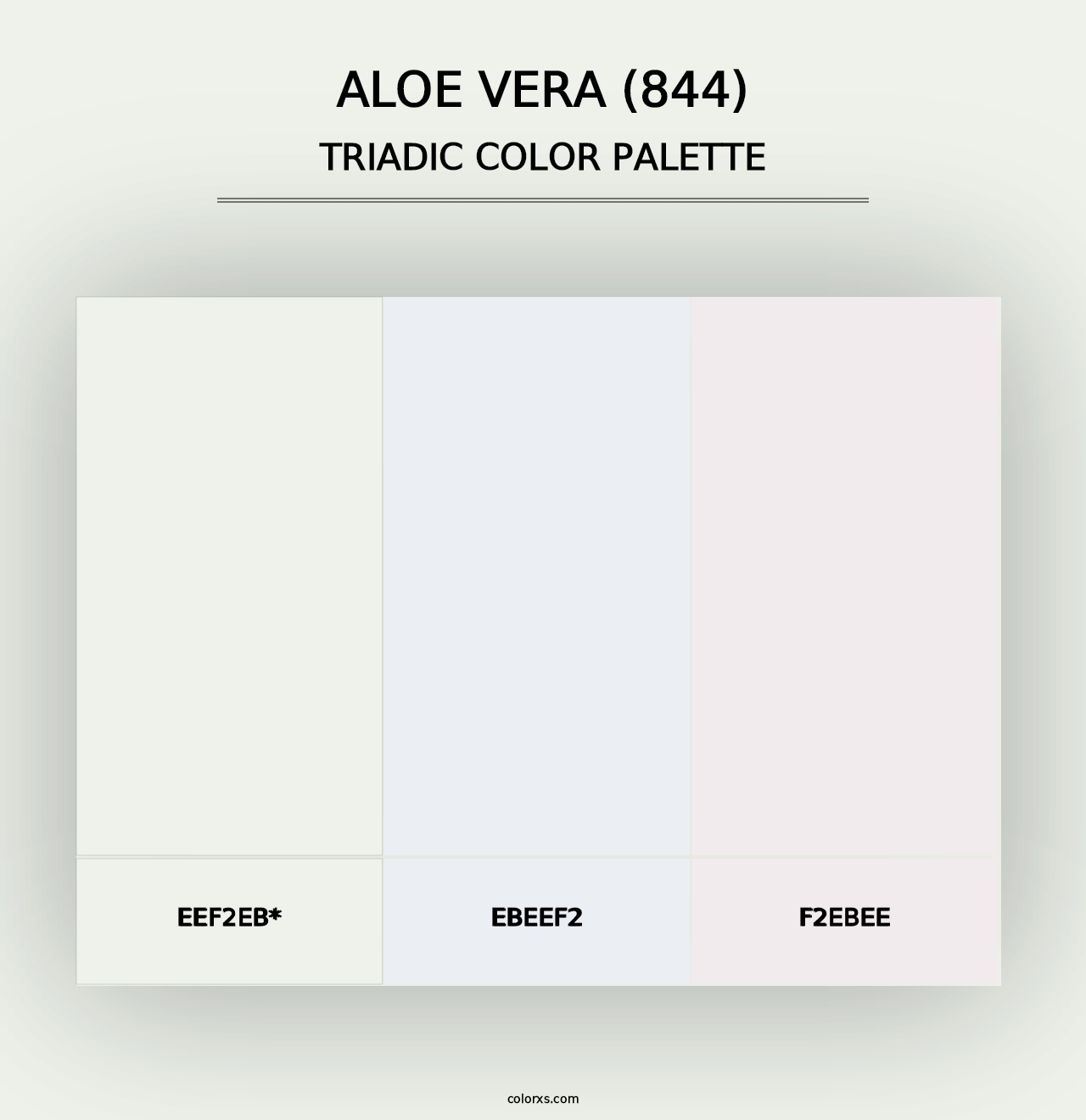 Aloe Vera (844) - Triadic Color Palette