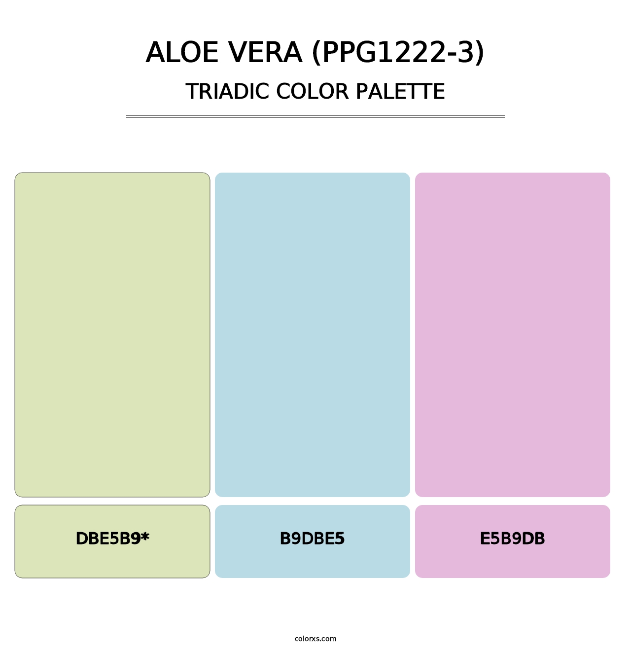 Aloe Vera (PPG1222-3) - Triadic Color Palette