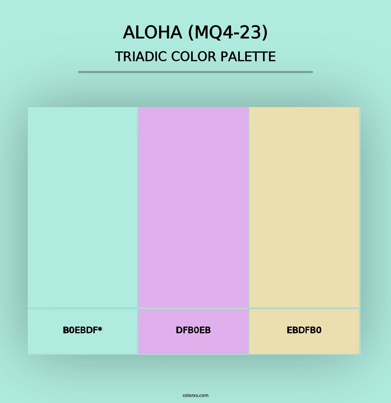 Aloha (MQ4-23) - Triadic Color Palette