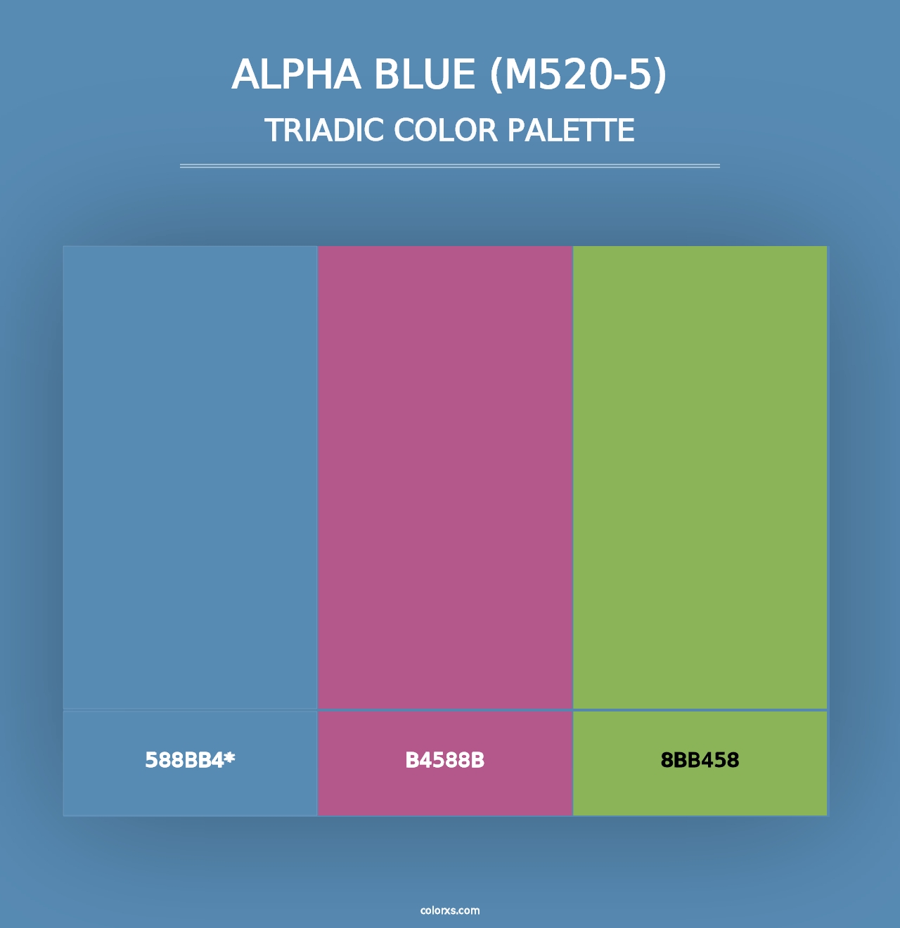 Alpha Blue (M520-5) - Triadic Color Palette