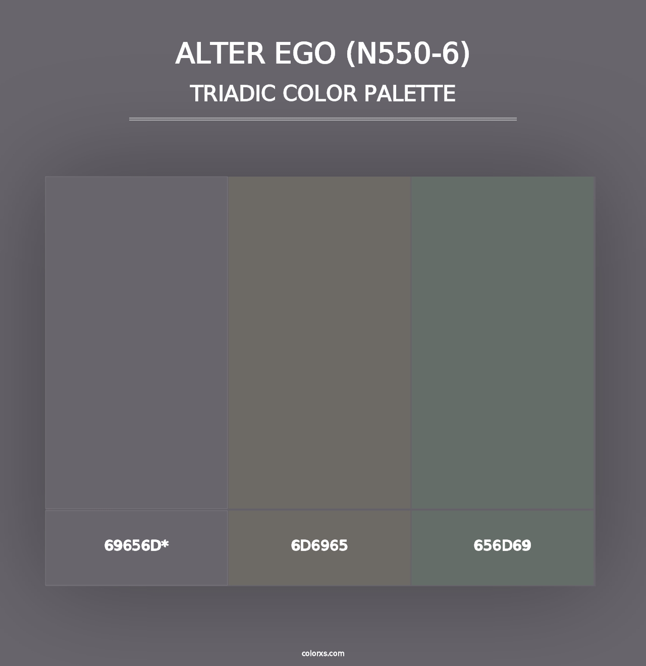 Alter Ego (N550-6) - Triadic Color Palette