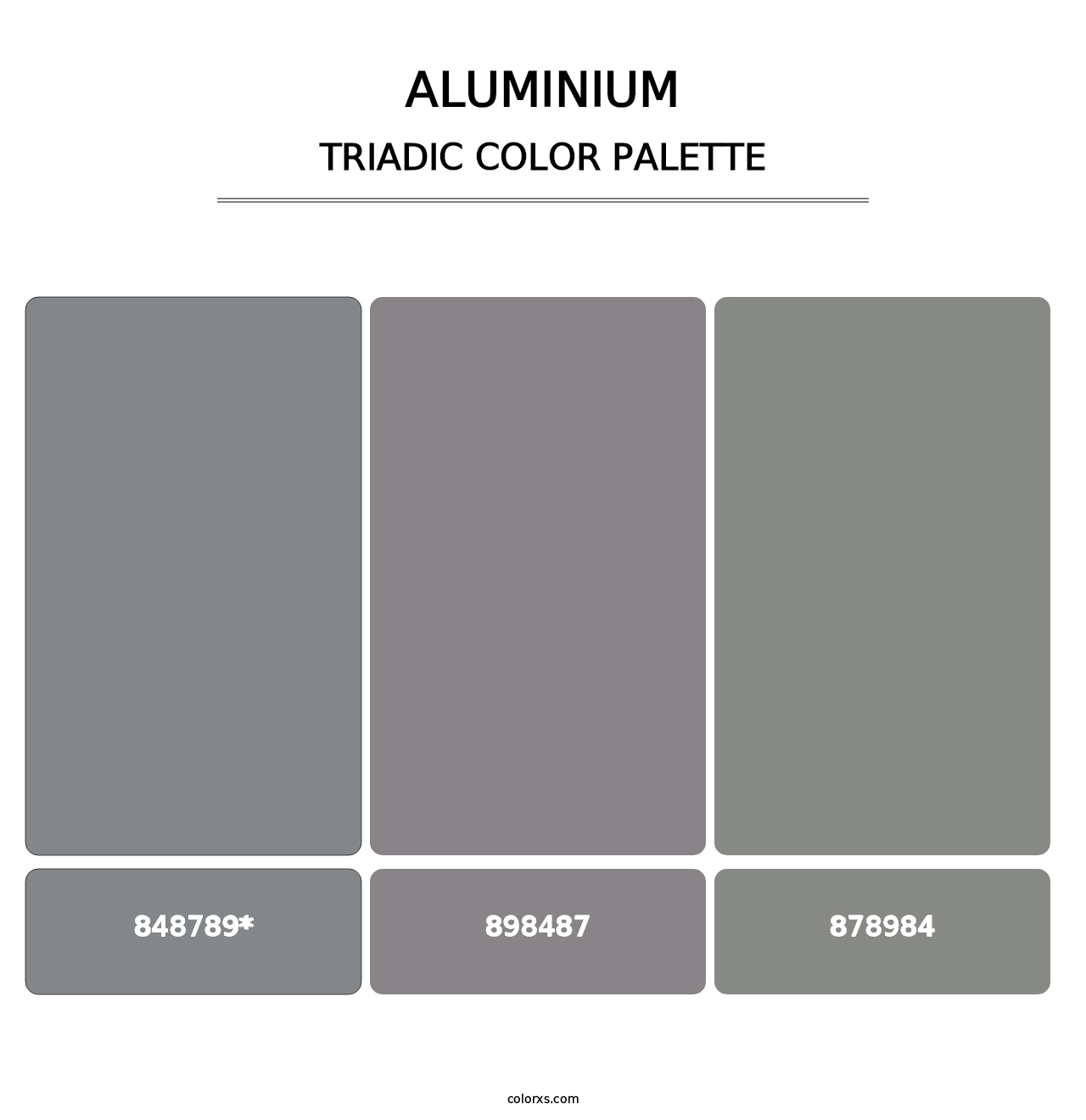 Aluminium - Triadic Color Palette