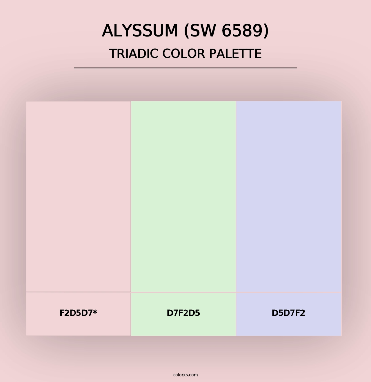 Alyssum (SW 6589) - Triadic Color Palette