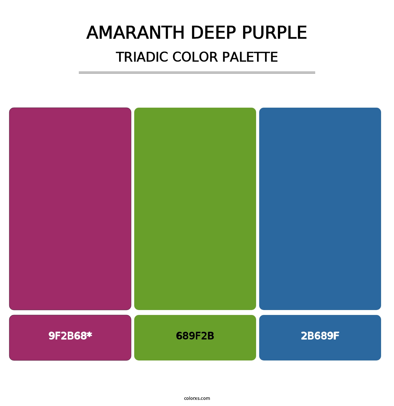 Amaranth Deep Purple - Triadic Color Palette