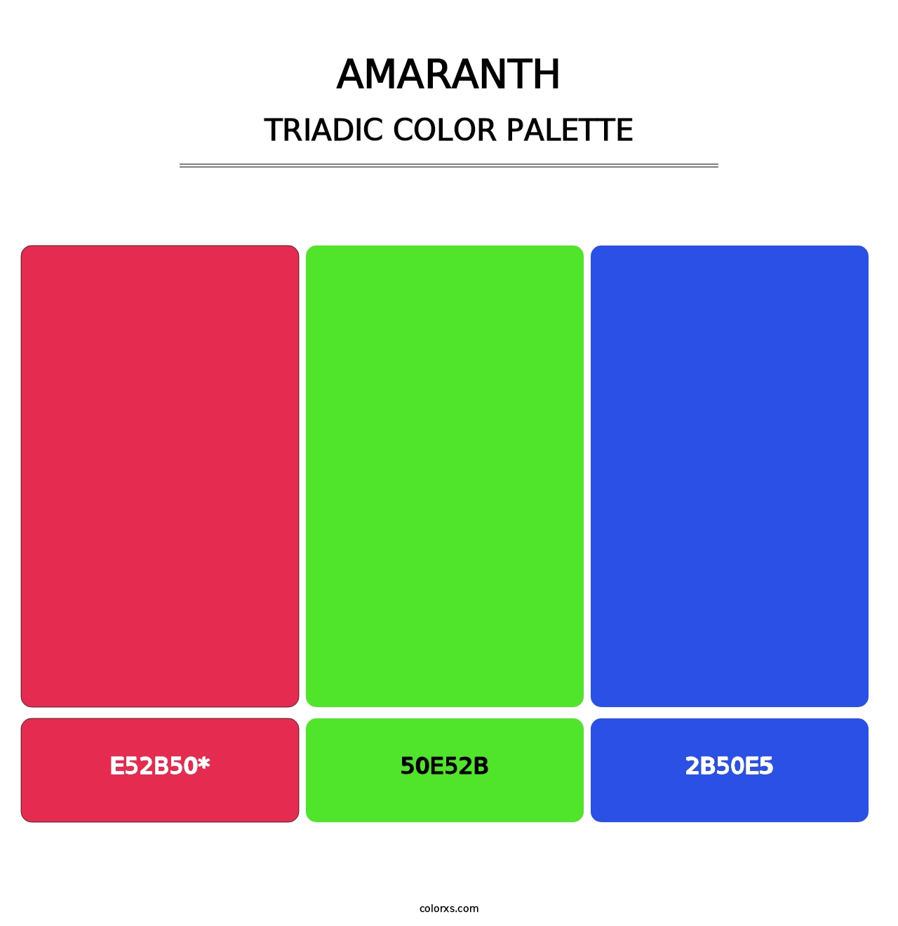 Amaranth - Triadic Color Palette