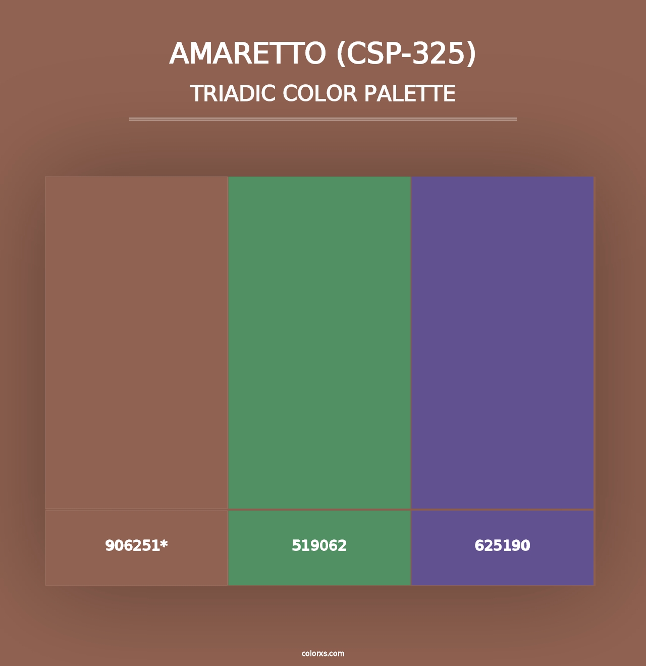 Amaretto (CSP-325) - Triadic Color Palette