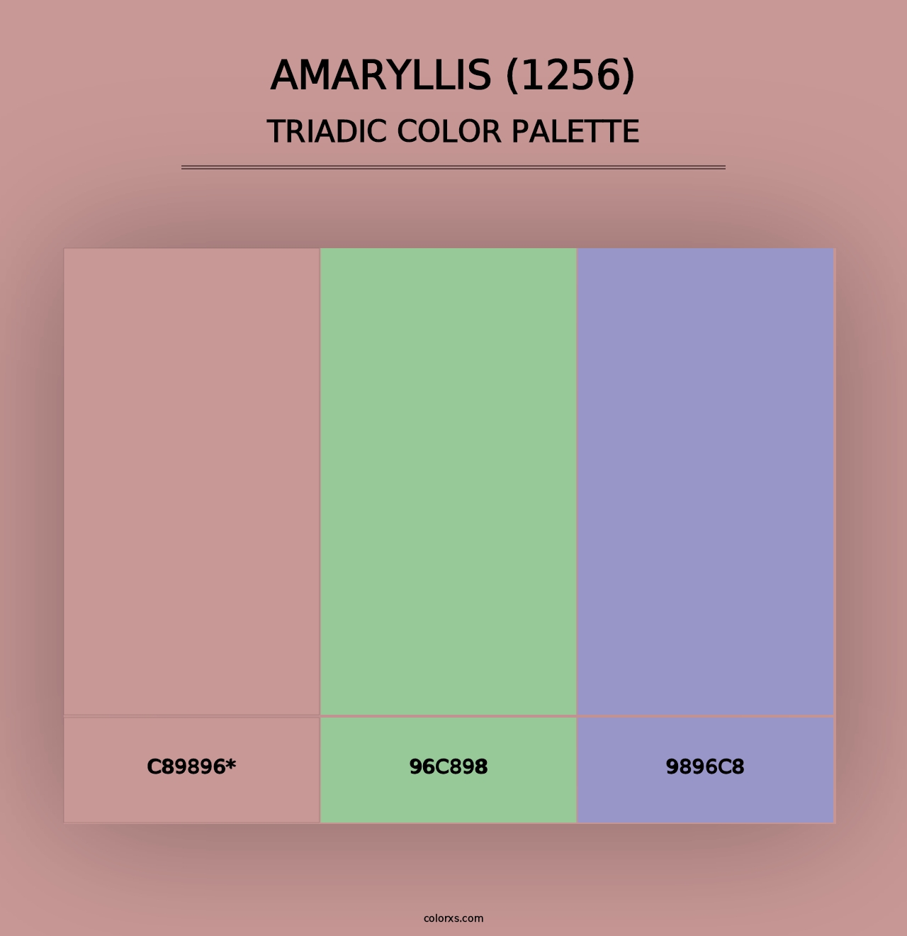 Amaryllis (1256) - Triadic Color Palette