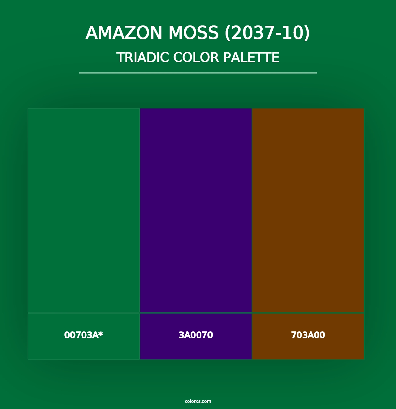 Amazon Moss (2037-10) - Triadic Color Palette