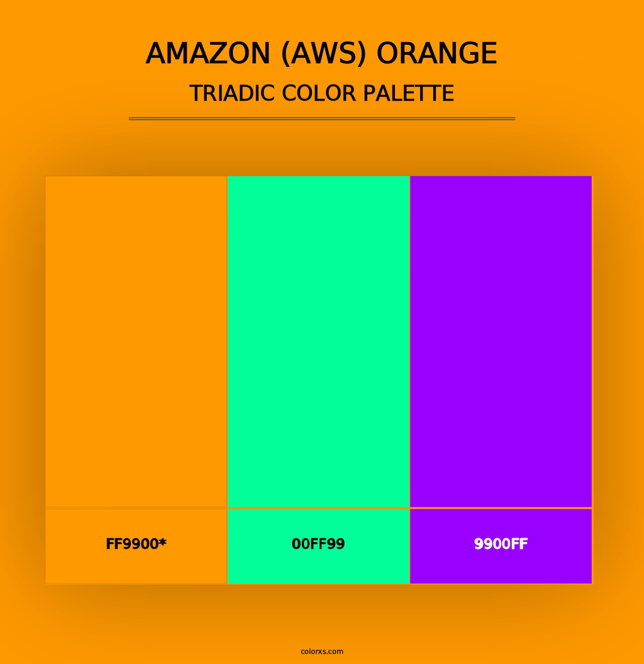 Amazon (AWS) Orange - Triadic Color Palette