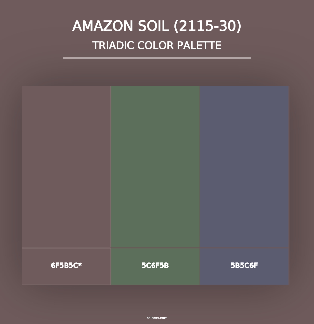 Amazon Soil (2115-30) - Triadic Color Palette