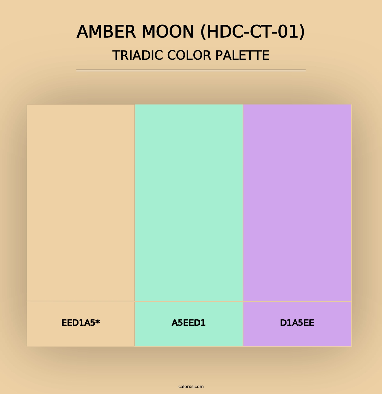 Amber Moon (HDC-CT-01) - Triadic Color Palette