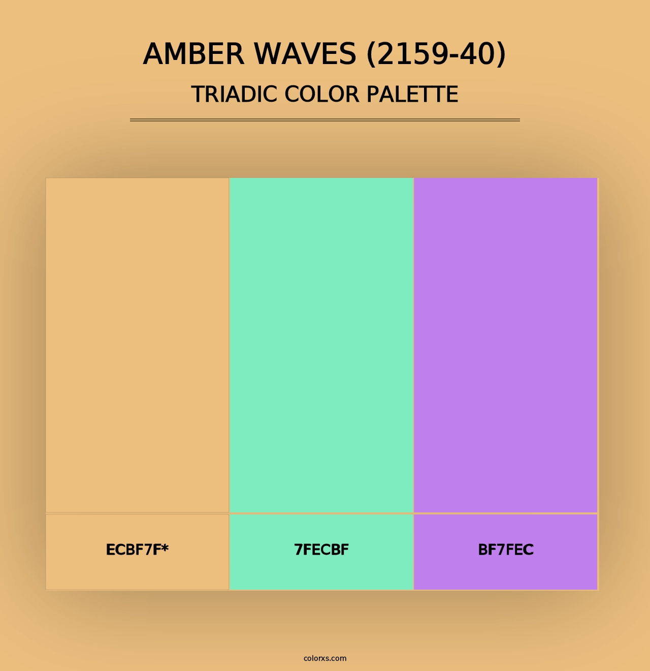 Amber Waves (2159-40) - Triadic Color Palette