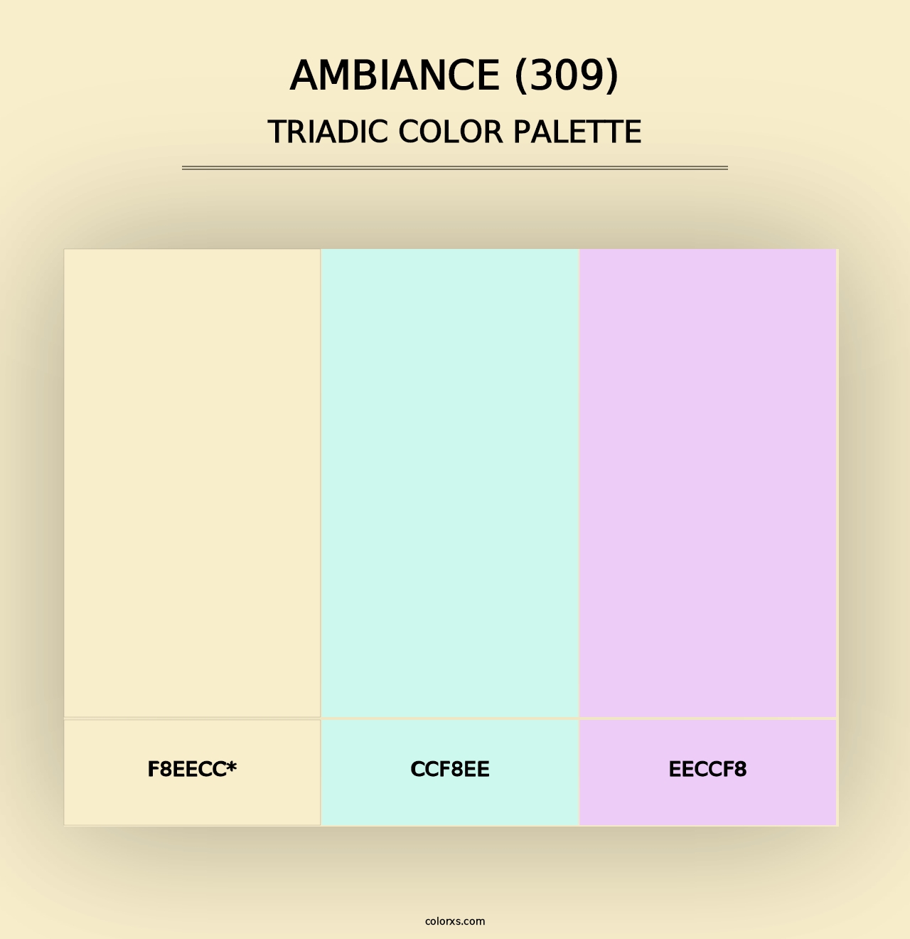 Ambiance (309) - Triadic Color Palette