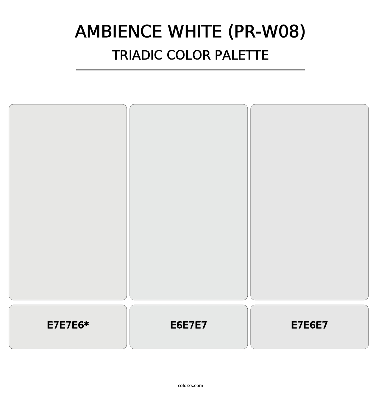 Ambience White (PR-W08) - Triadic Color Palette