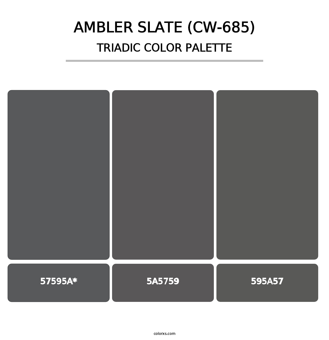 Ambler Slate (CW-685) - Triadic Color Palette