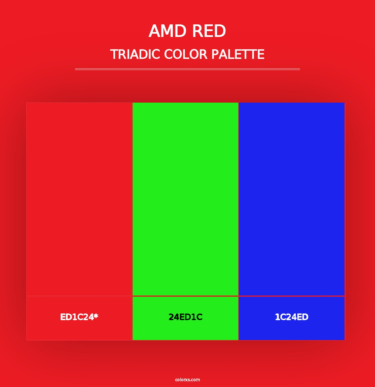 AMD Red - Triadic Color Palette