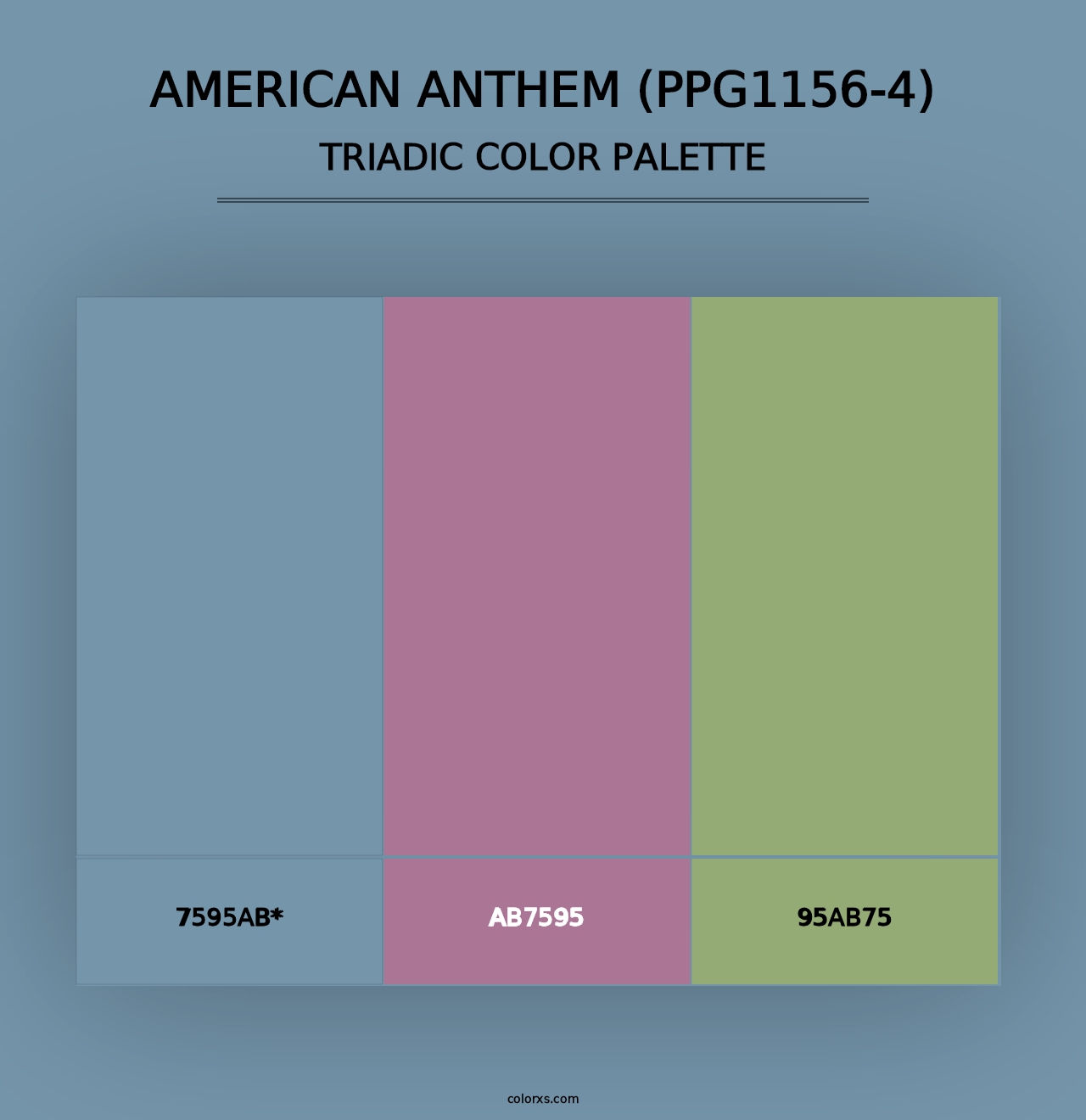 American Anthem (PPG1156-4) - Triadic Color Palette