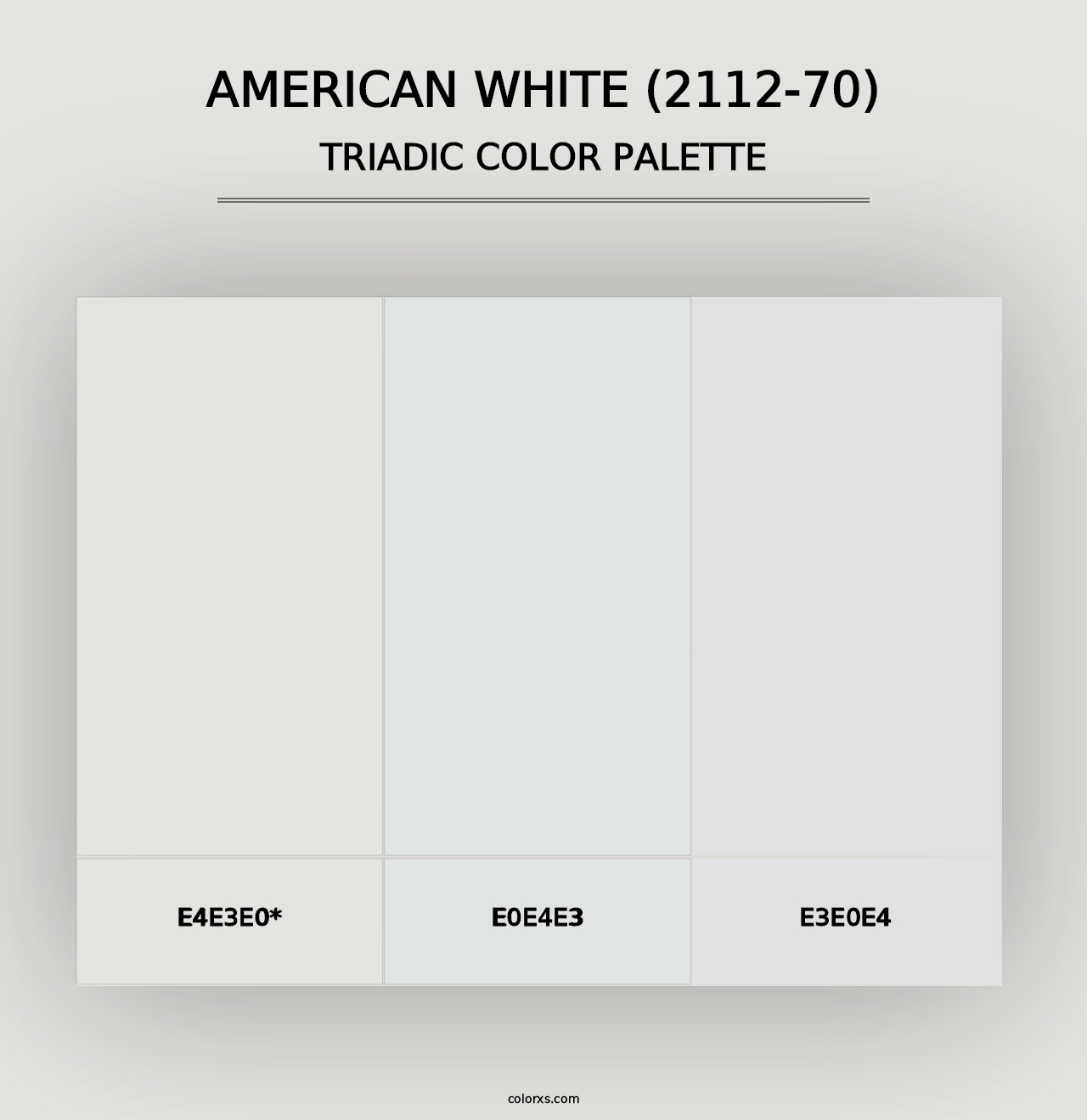 American White (2112-70) - Triadic Color Palette