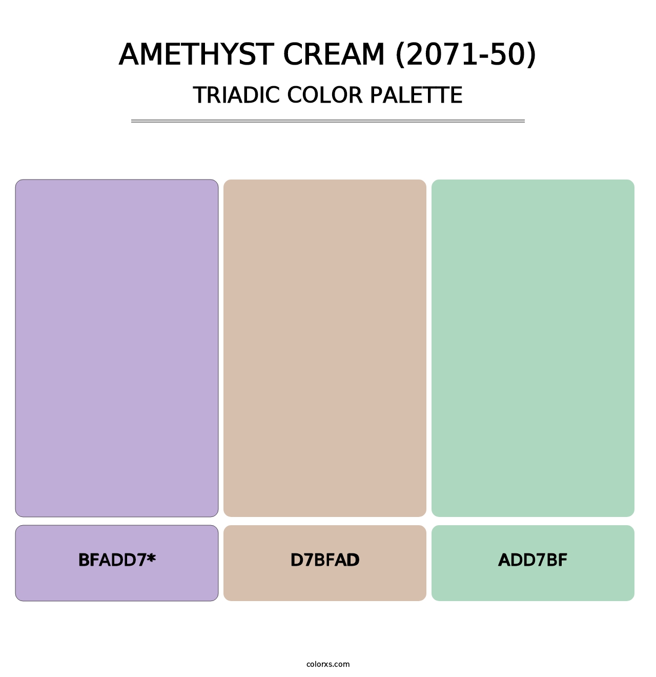 Amethyst Cream (2071-50) - Triadic Color Palette