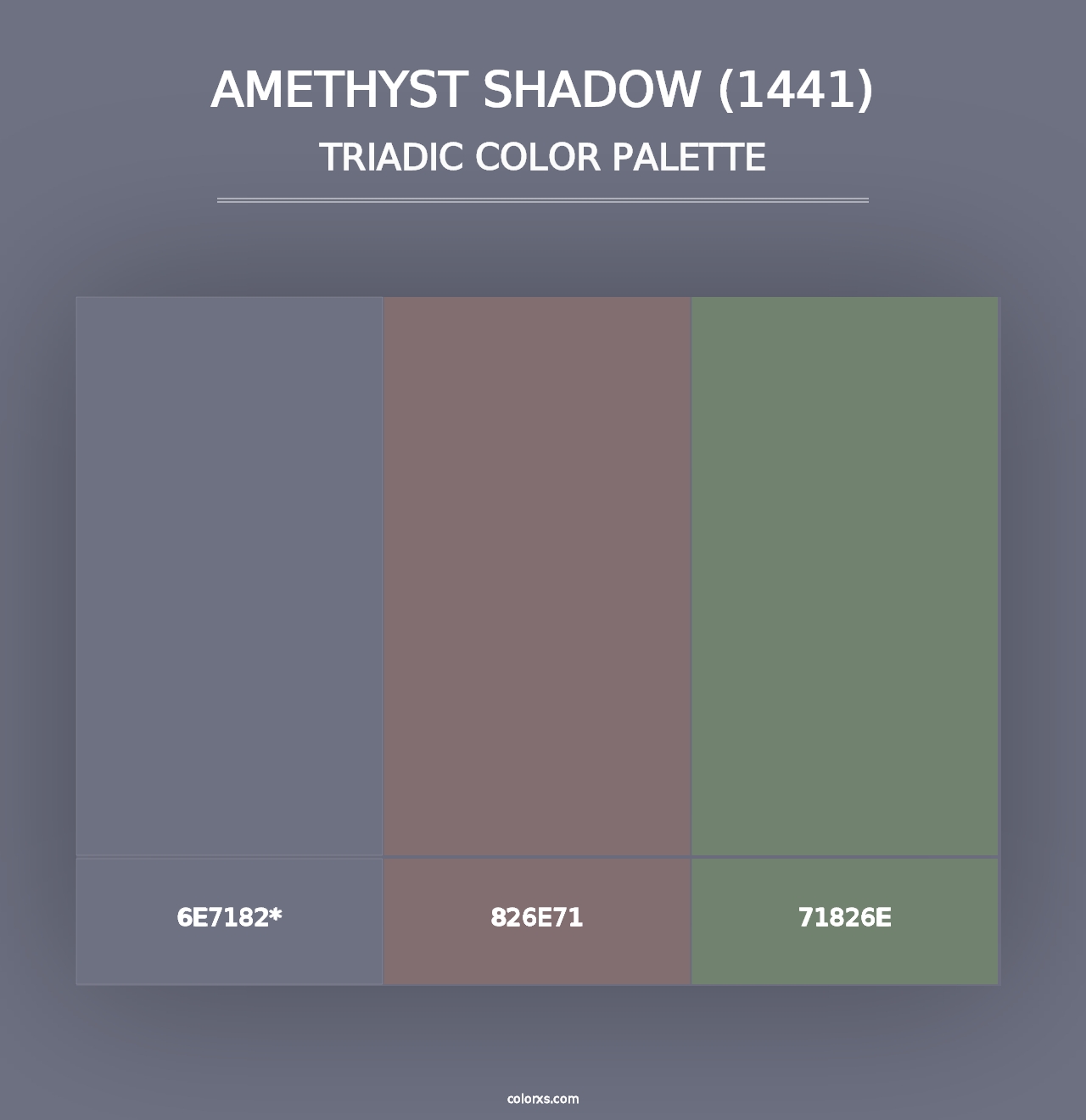 Amethyst Shadow (1441) - Triadic Color Palette