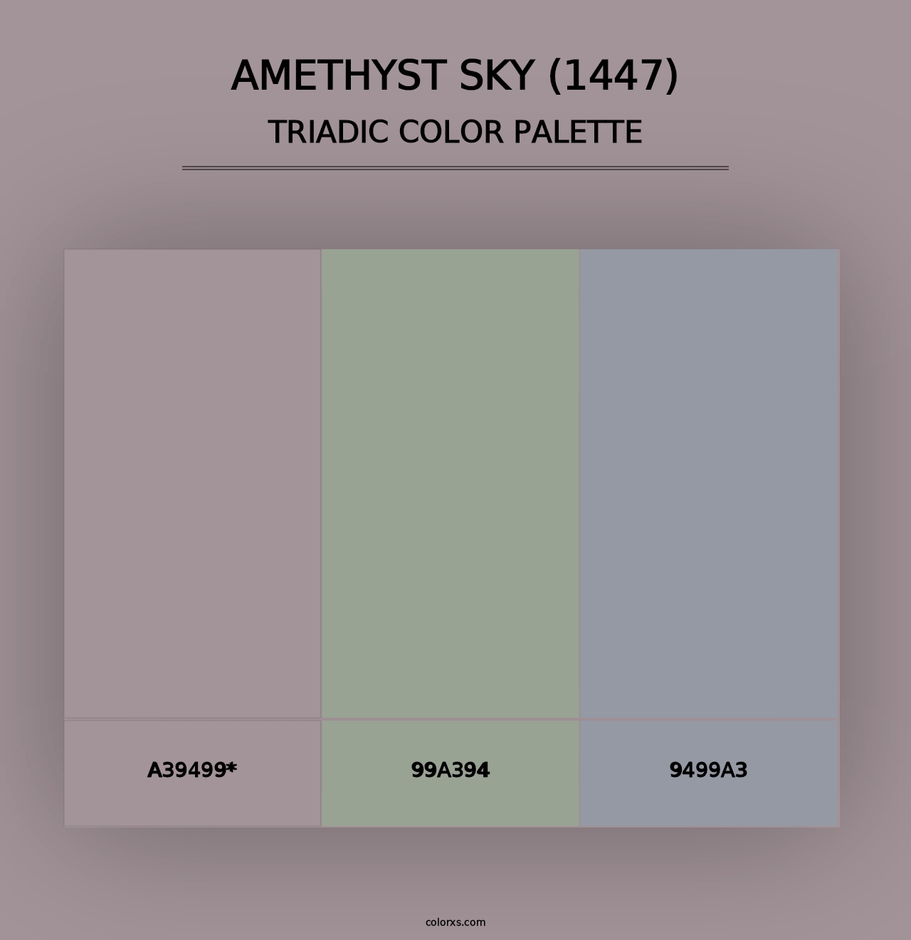 Amethyst Sky (1447) - Triadic Color Palette