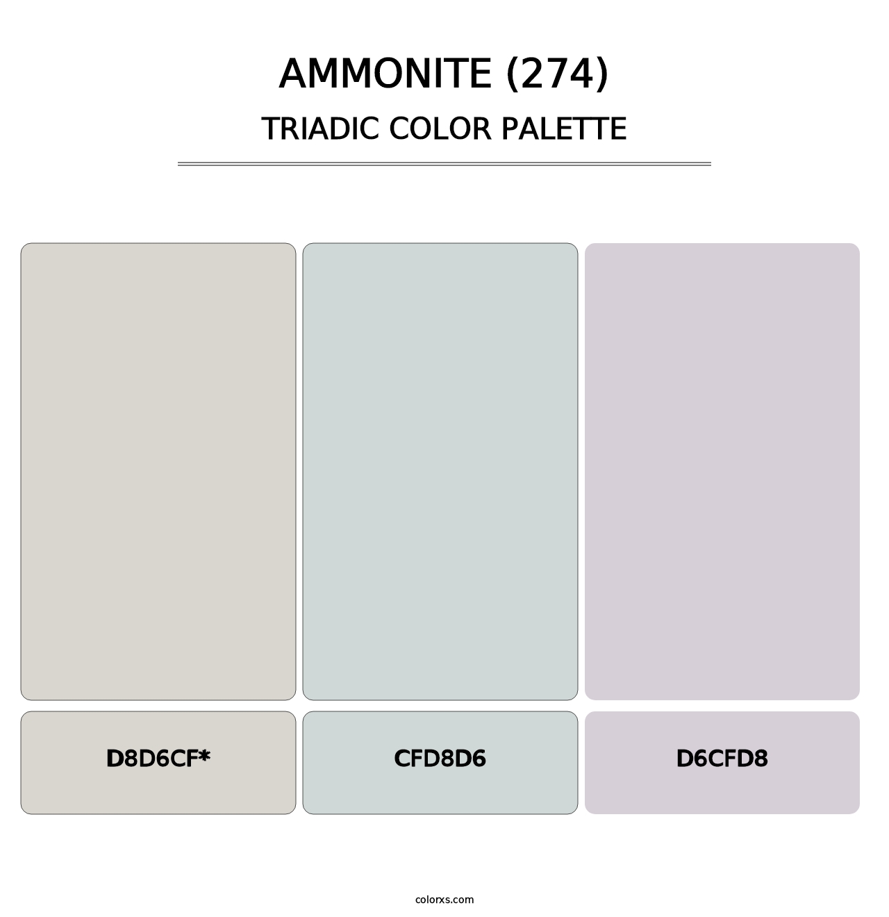 Ammonite (274) - Triadic Color Palette