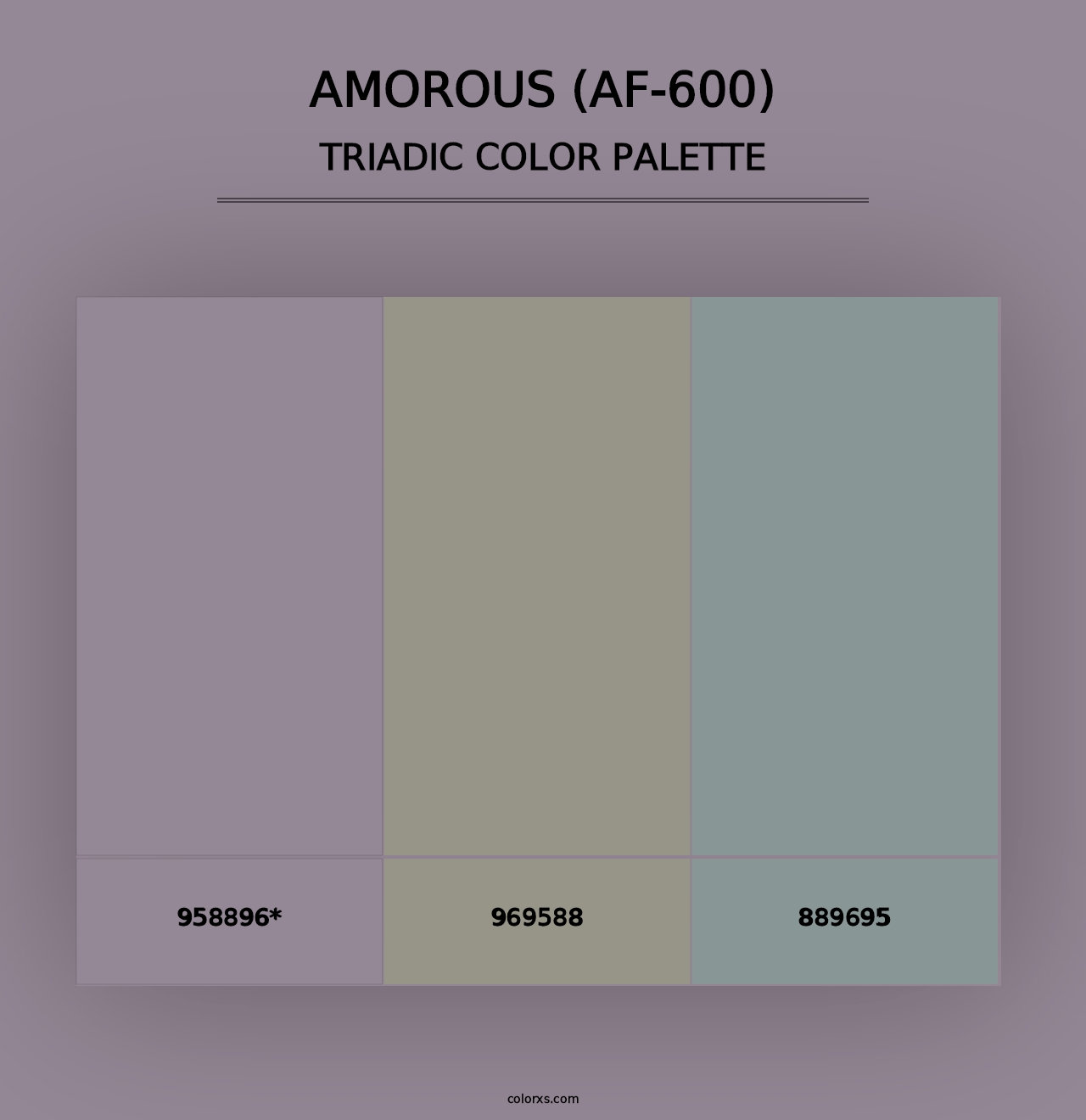 Amorous (AF-600) - Triadic Color Palette