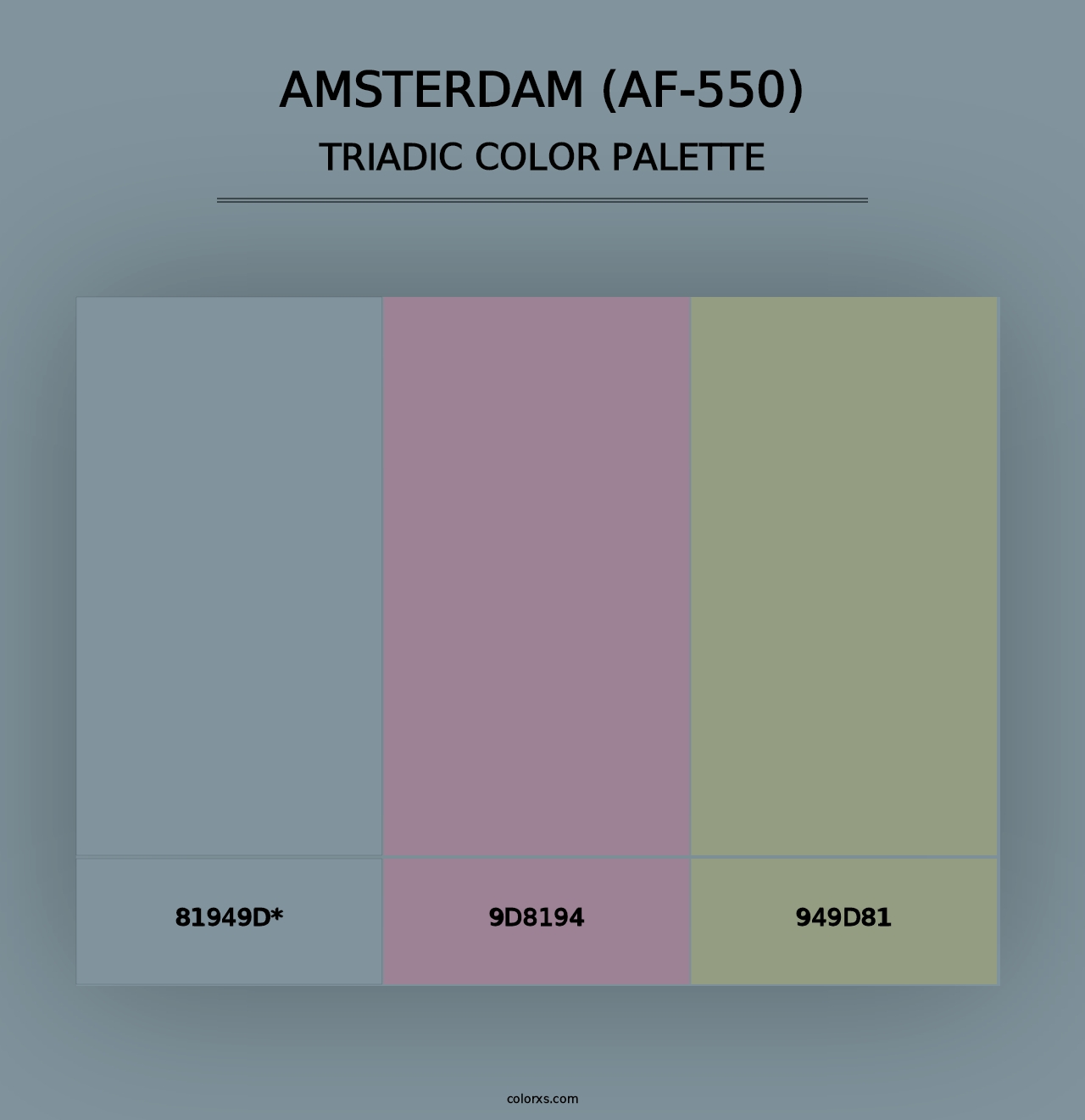 Amsterdam (AF-550) - Triadic Color Palette